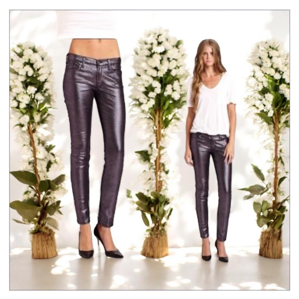 7 For All Mankind Metallic
Coated Skinny Shimmer
Jeans Sz 28 - Picture 2 of 15